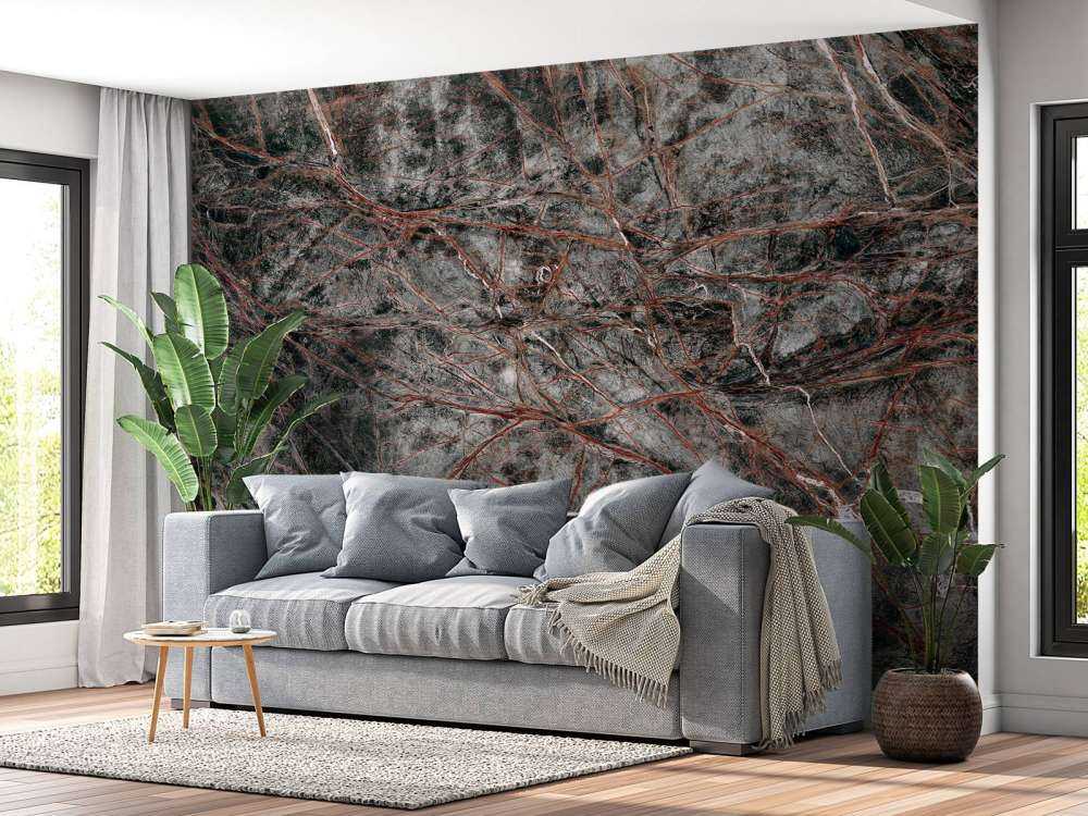 Szary marmur o pięknej strukturze