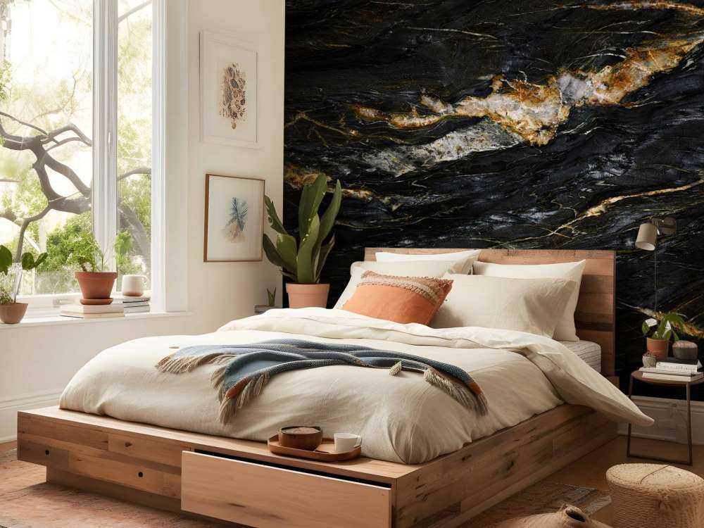 Wytrzymały ciemny marmur