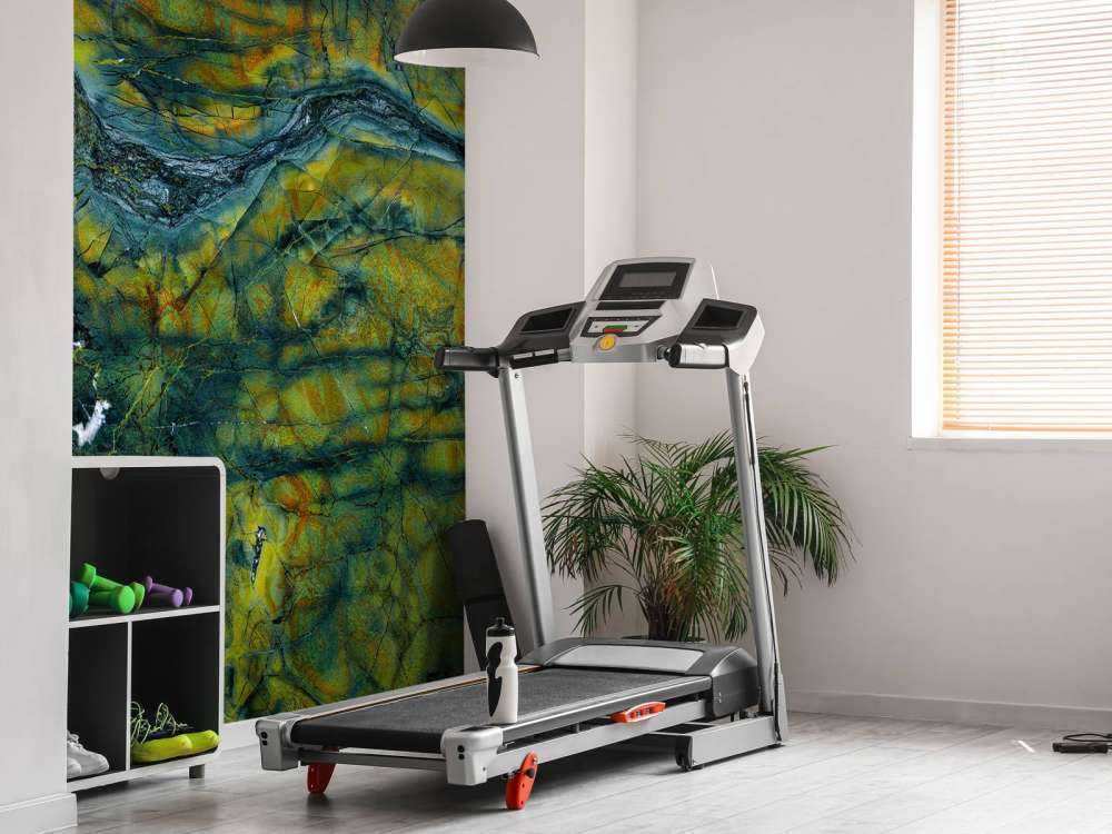 Zielony marmur z pomarańczą