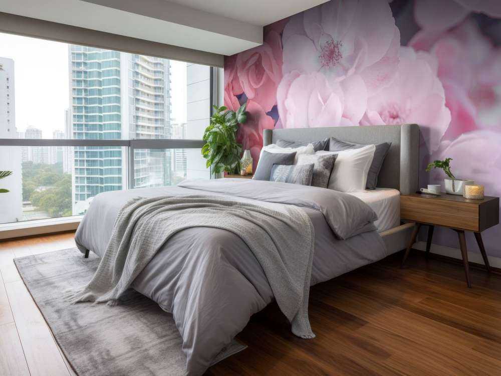 Różowe kwiaty urzędnicze