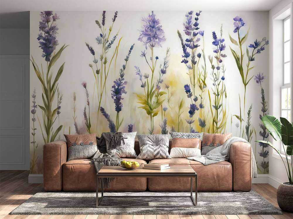 Lawendowa Polana Bezszwowy Pastel