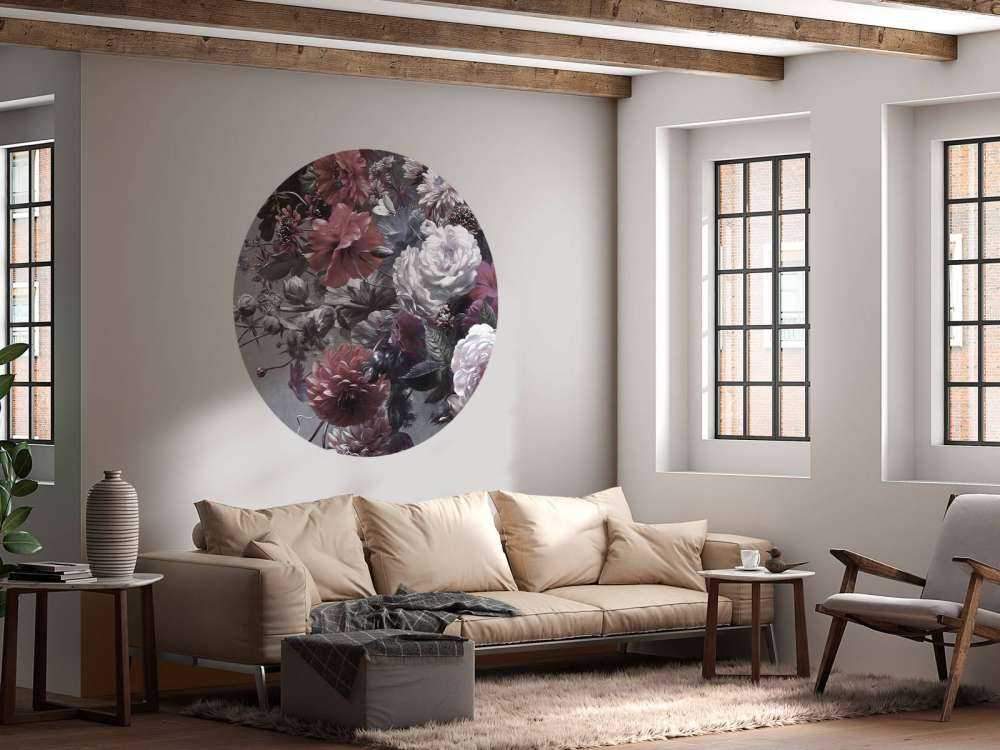 Duży bukiet z czerwonymi makami