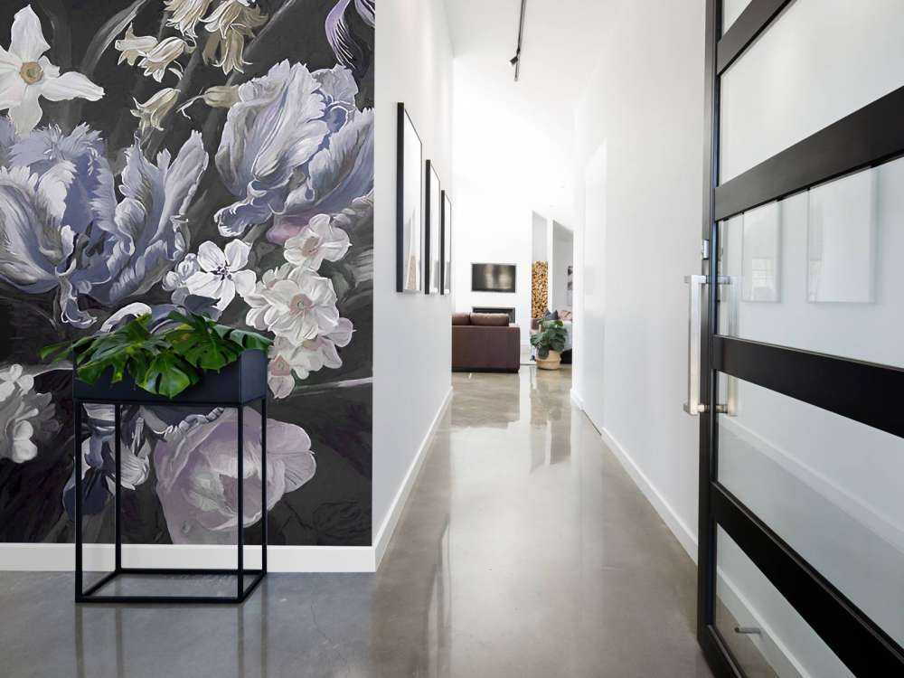 Bukiet z niebieskimi piwoniami