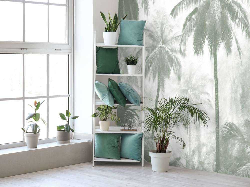 Mglisty Las Palmowy, zielony