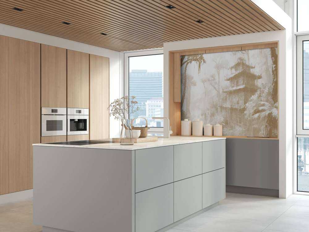 Ukryta Chatka w Mglistym Lesie, taupe