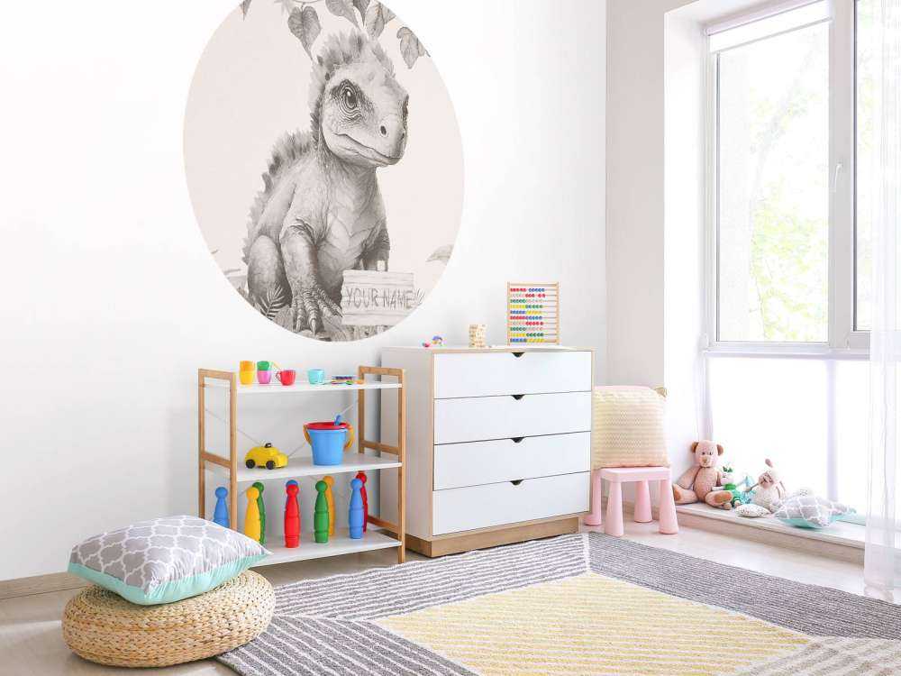 Młody ankylozaur w beżowej dżungli