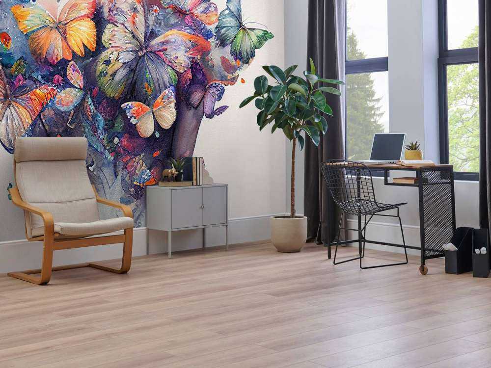 Akwarelowy motyl kobiece ciało #1