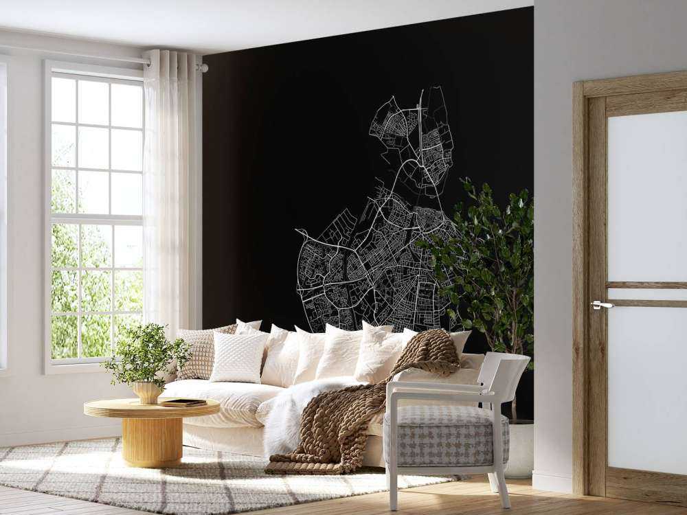 Mapa Nijmegen, czarna