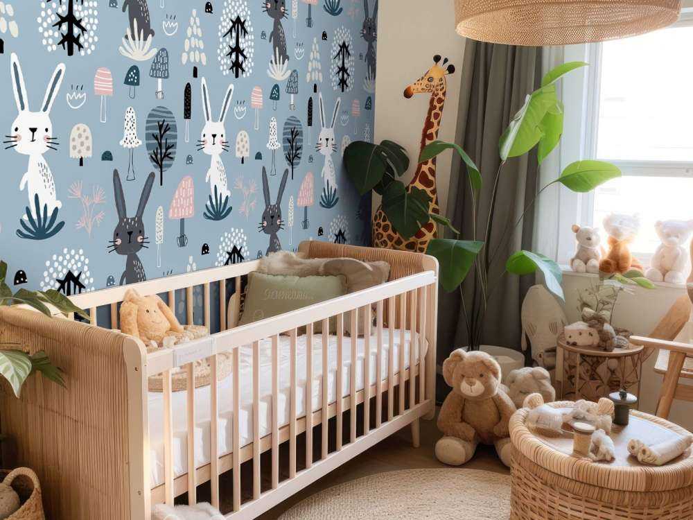 Niebieski wzór królika