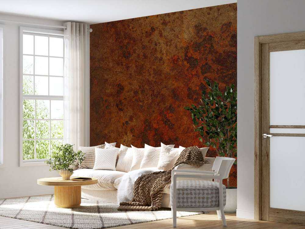 Rdzawo zabarwiona struktura