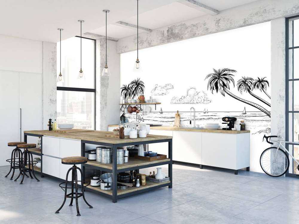 Plaża w czerni i bieli