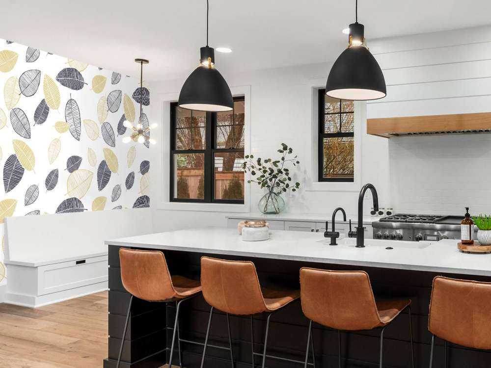 Złote czarne liście