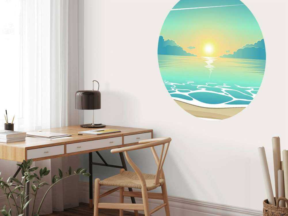 Narysowany wschód słońca