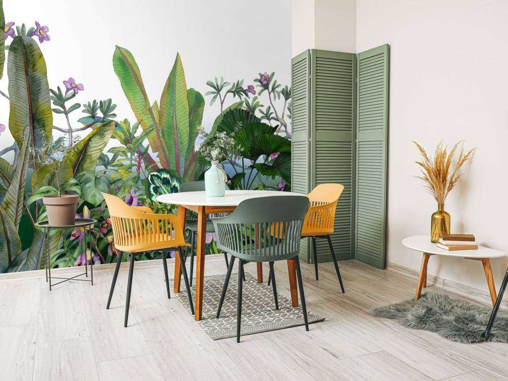 Akwarelowe liście i kwiaty