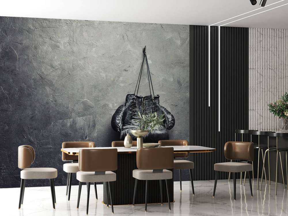 Czarne rękawice bokserskie