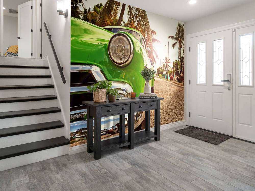 Klasyczny zielony samochód