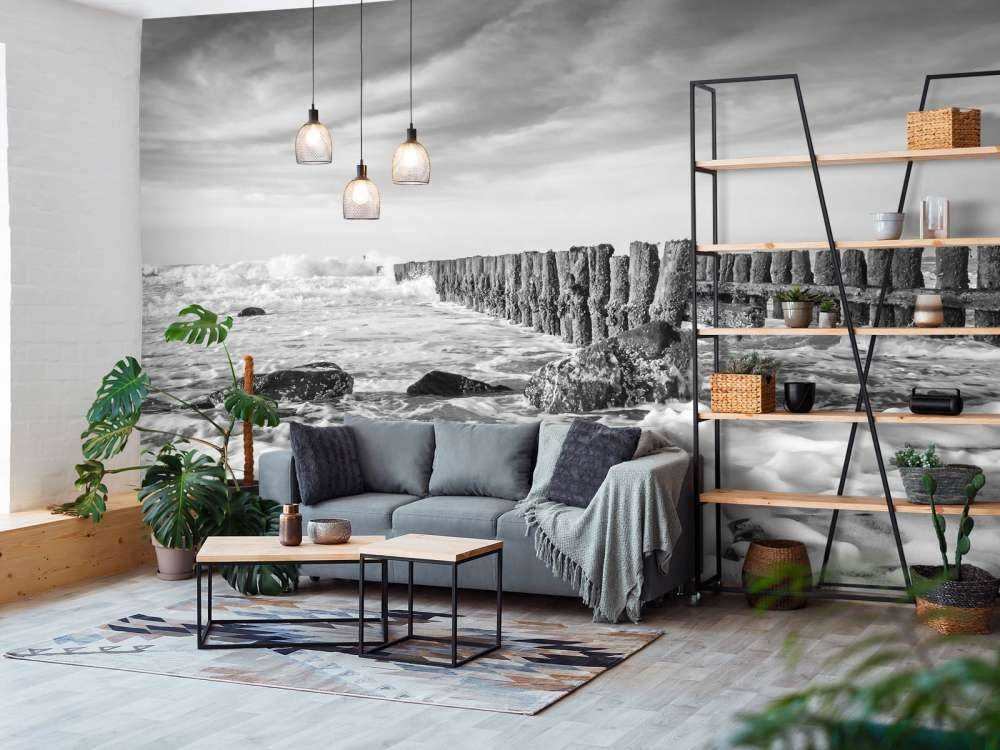 Spienione morze w czerni i bieli