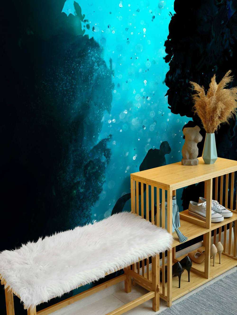 Płetwonurek w jaskini