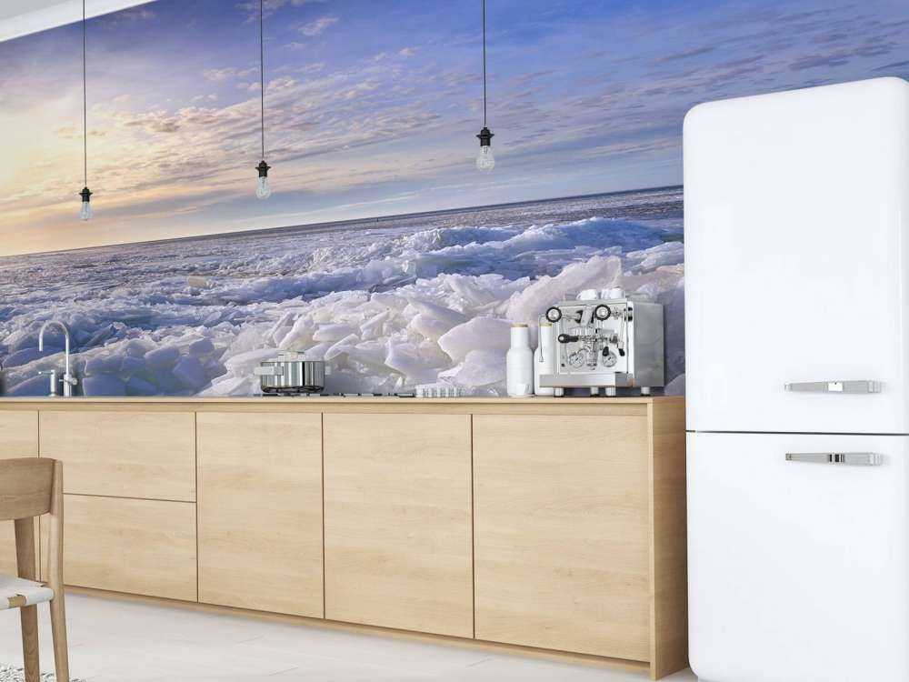 Kruszący się lód na Ijsselmeer