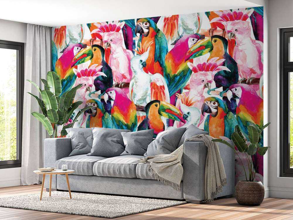 Tropikalne kolorowe ptaki