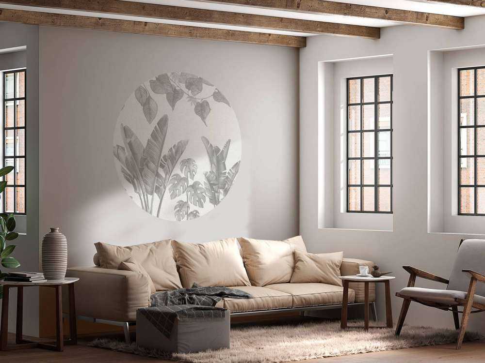 Rośliny dżungli w odcieniach szarości