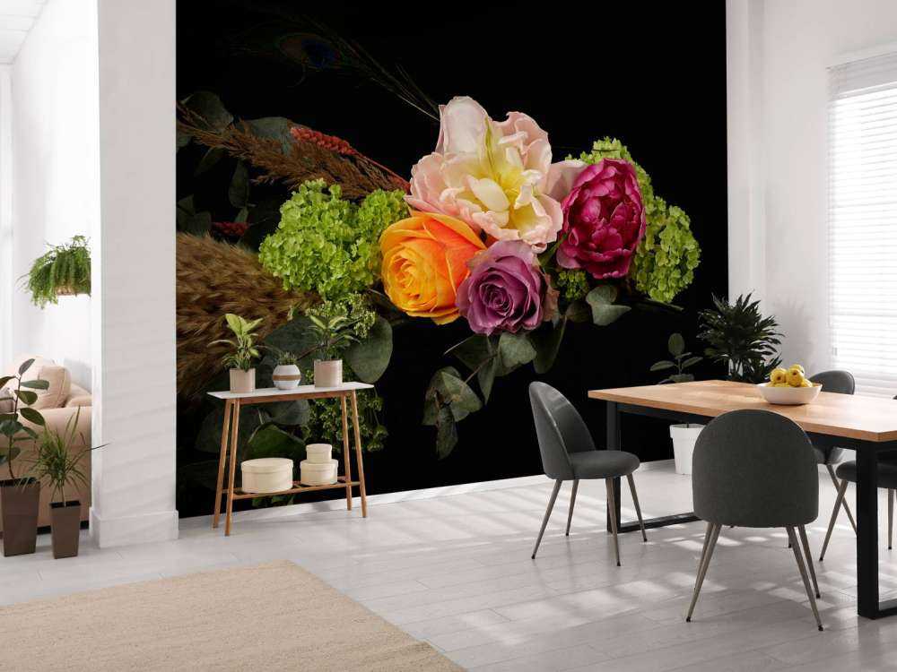 Wianek z kwiatów z piór