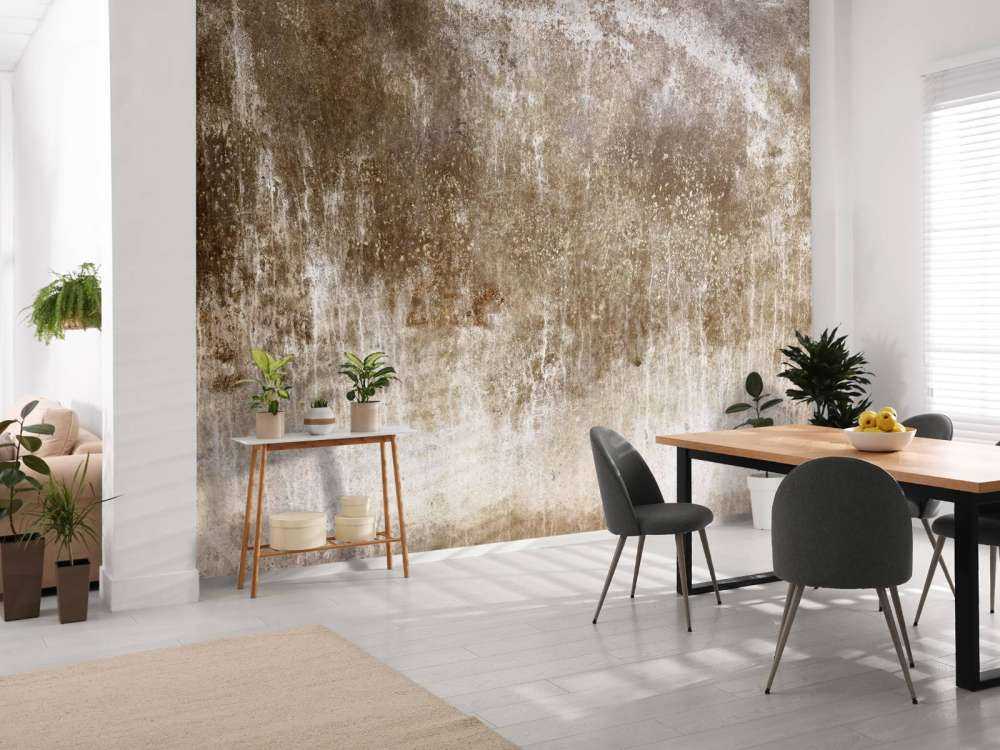 Stara, zwietrzała brązowa ściana