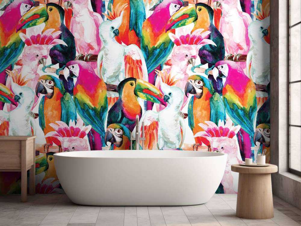 Tropikalne kolorowe ptaki