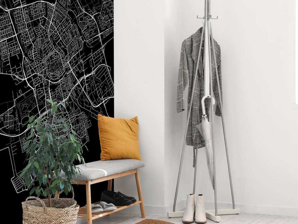 Mapa Groningen, czarna