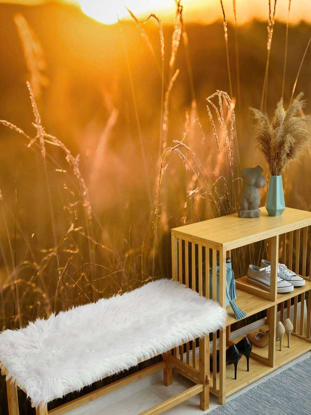 Zachód słońca między ziarnami