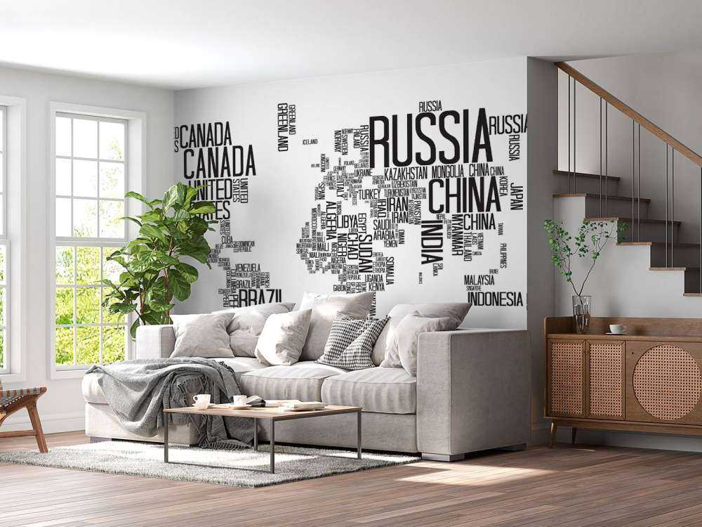 Typograficzna mapa świata