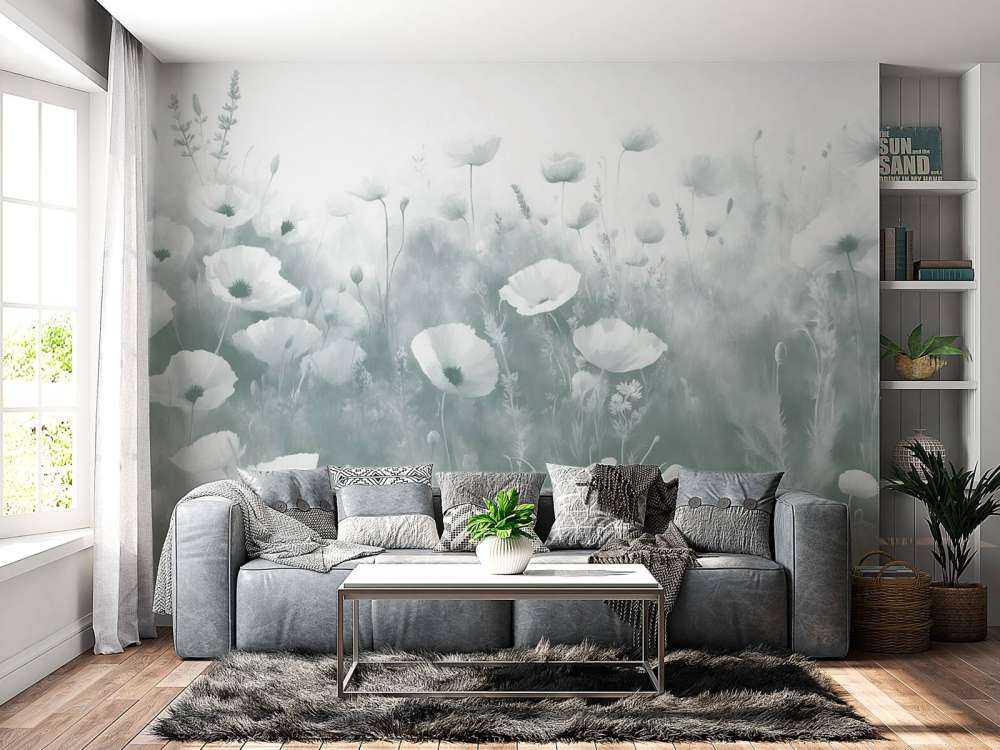 Taniec dzikich kwiatów - ciemna zieleń