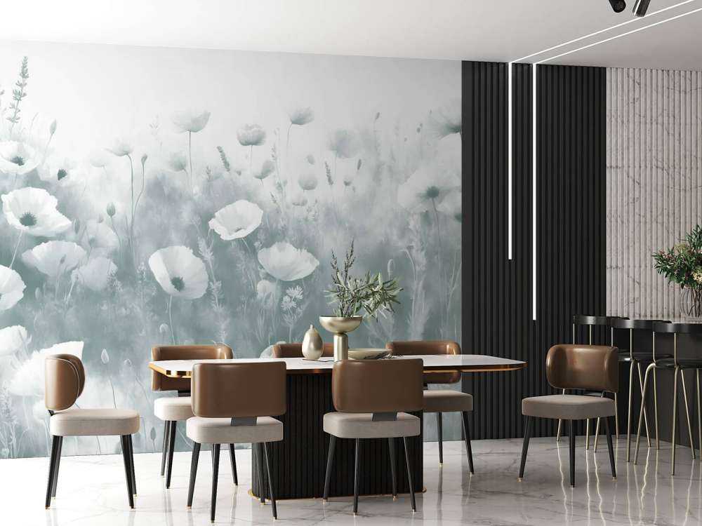 Taniec dzikich kwiatów - ciemna zieleń