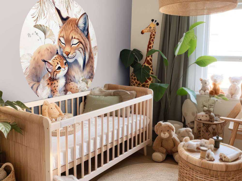 Kochająca ryś z młodym