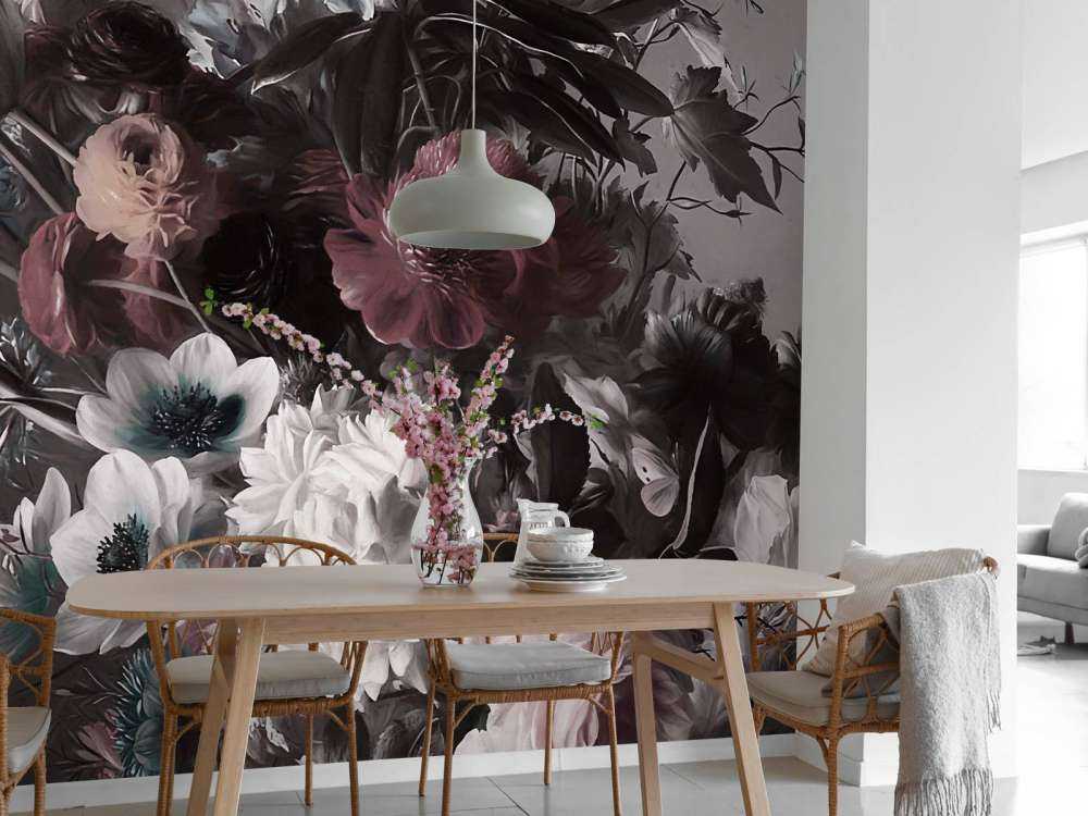 Duży bukiet z anemonami pomarańczowymi