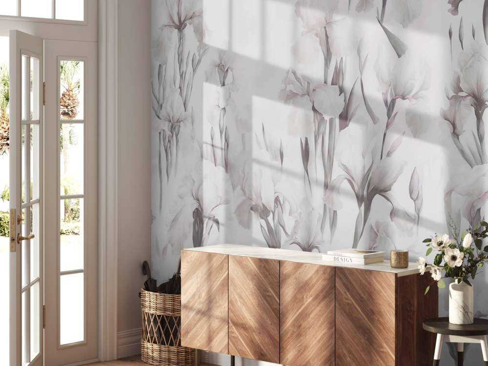 Irysy Tańczą Bezszwowo Miękki Szary