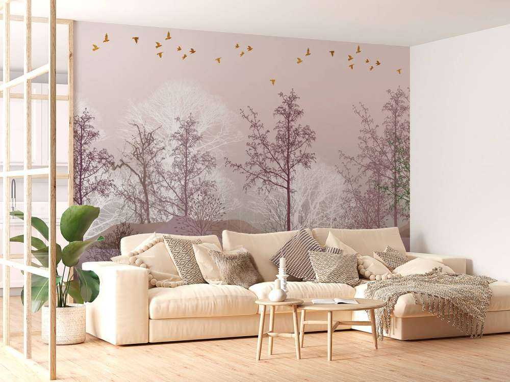 Krajobraz z drzewami