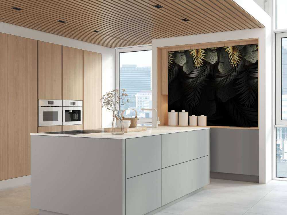 Liście na ciemnym tle