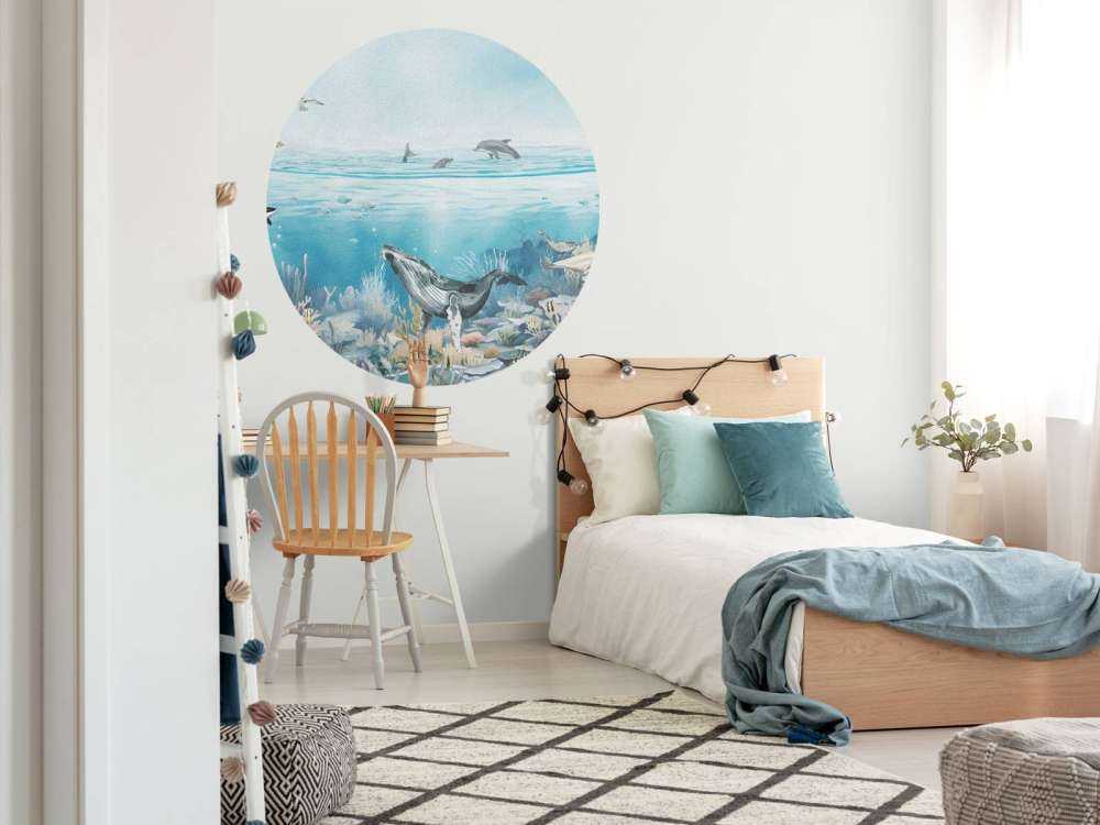 Krajobraz Oceaniczny ze Zwierzętami w Kolorze