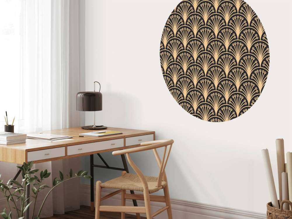 Złote kwiaty art deco