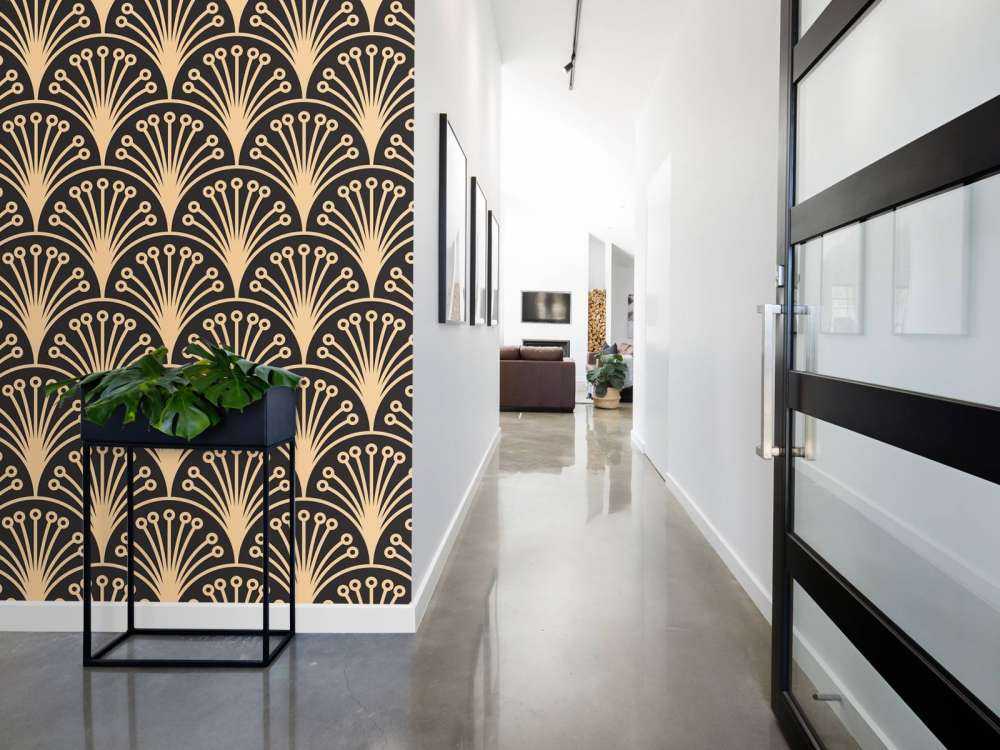 Złote kwiaty art deco