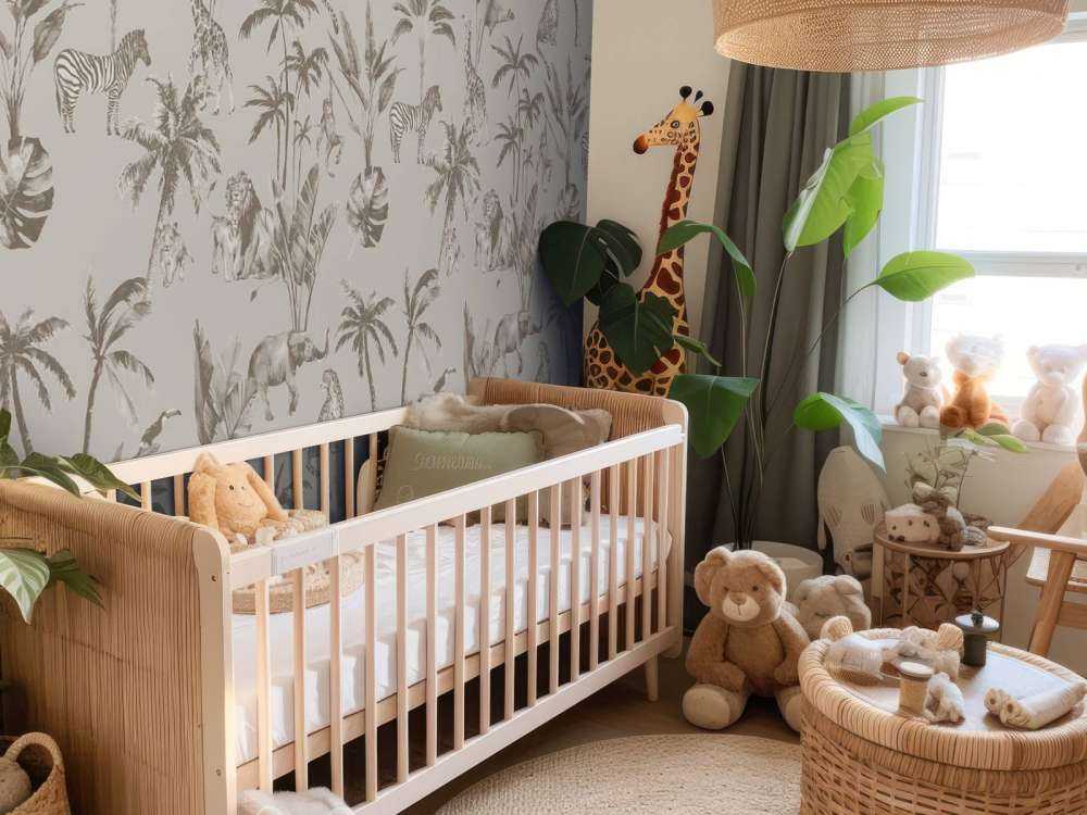 Wzór zwierzęcej dżungli taupe