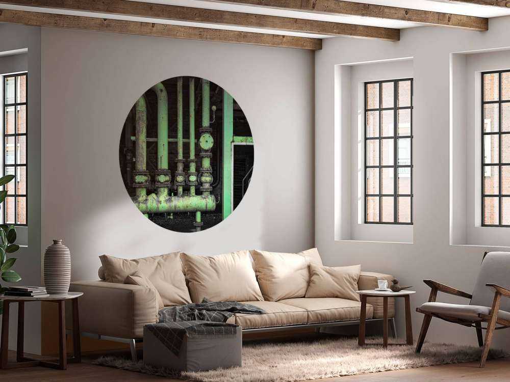 Stare rurki w kolorze zielonym