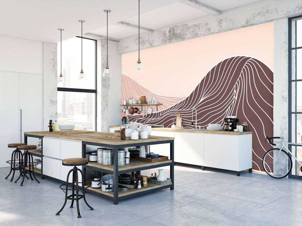 Kolorowe góry lineart