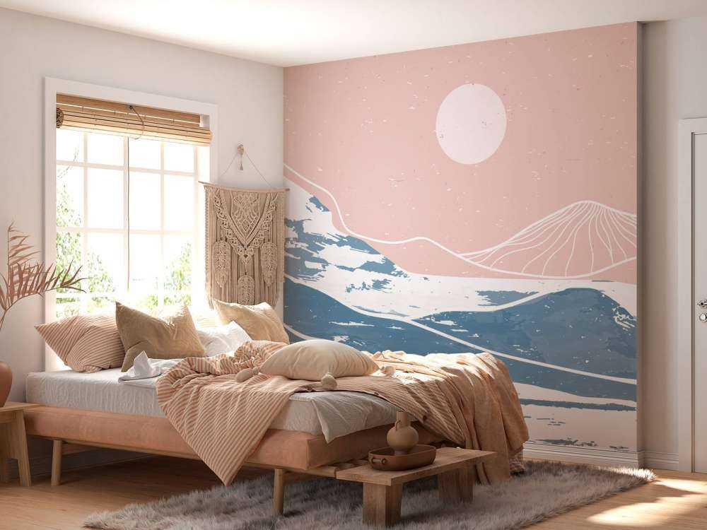 Zimowe góry na tle słońca