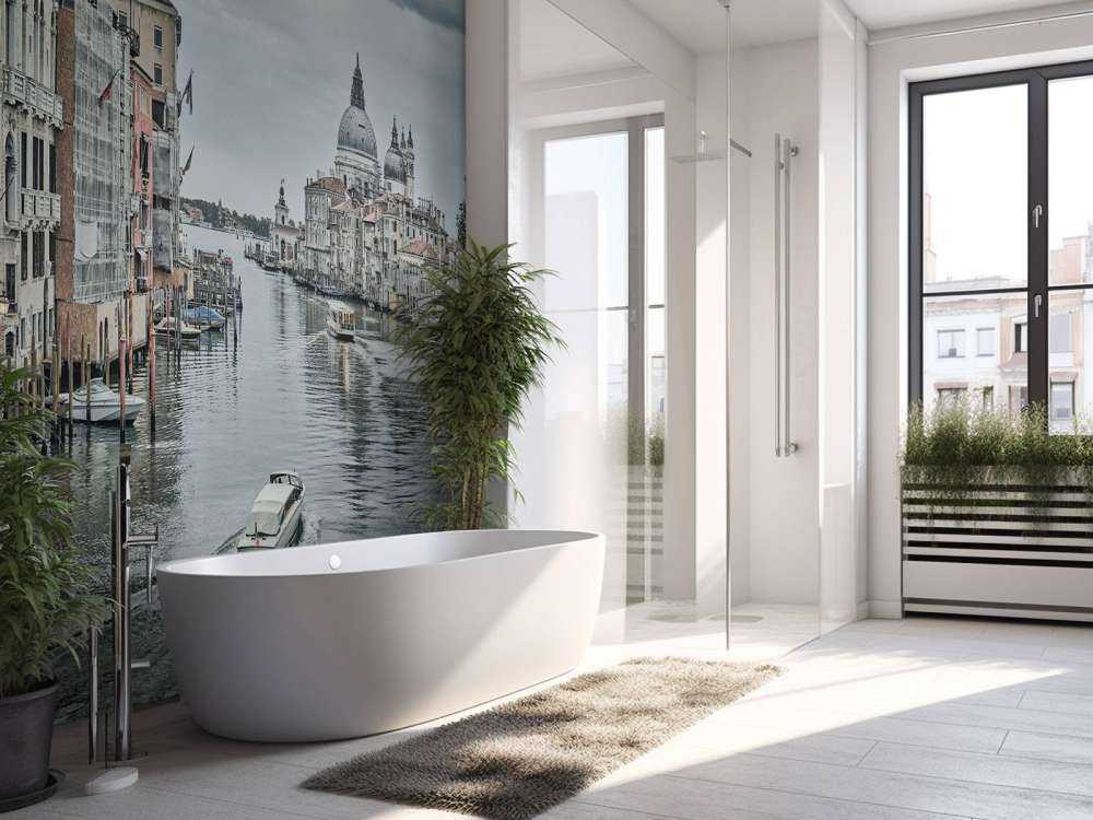 Kanał z łodziami w Wenecji