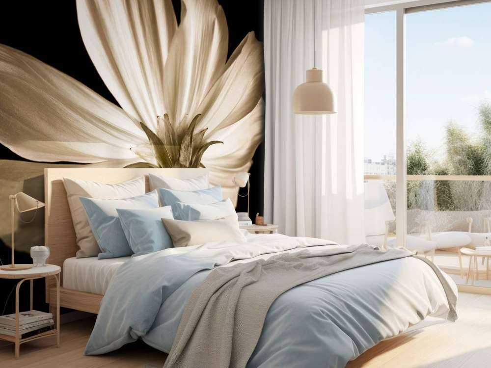 Kwiat kosmosu od dołu