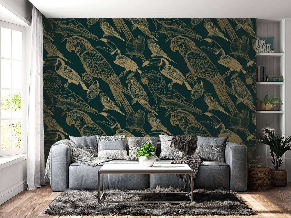 Wzór papugi i tukana