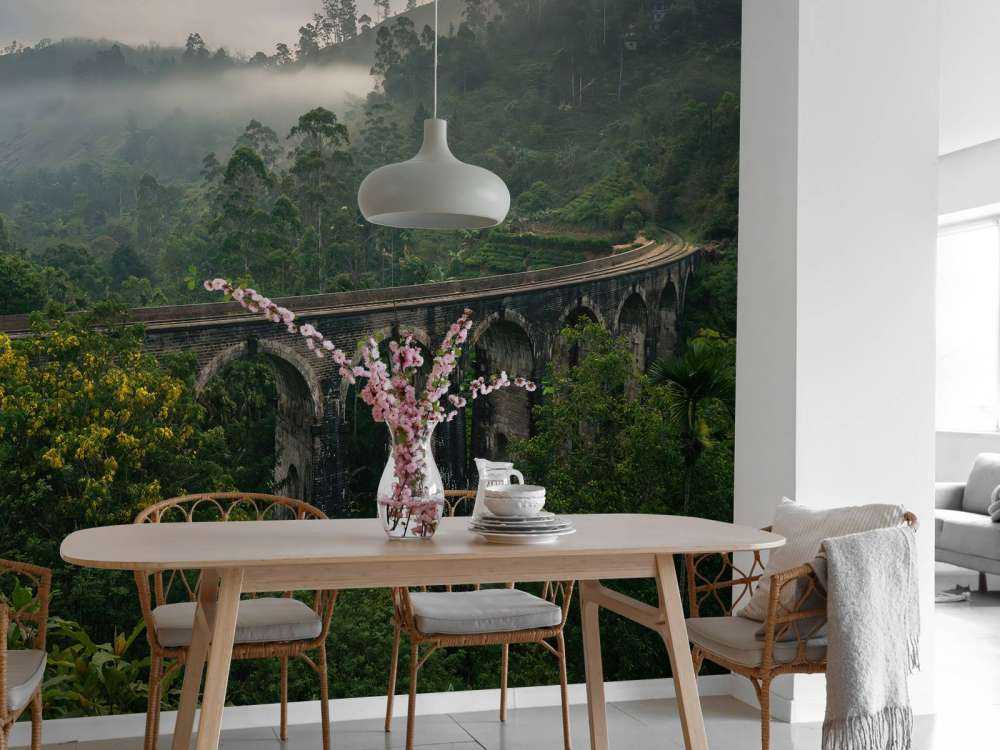 Most kolejowy przez dżunglę