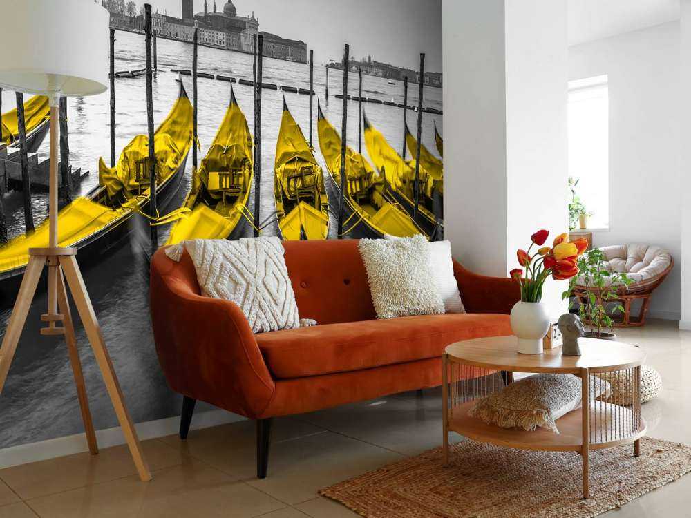 Gondole wzdłuż kanału